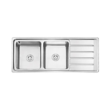 LAVADERO PREMIUM STAINLESS 2 POZAS 120X50 FRATELLI