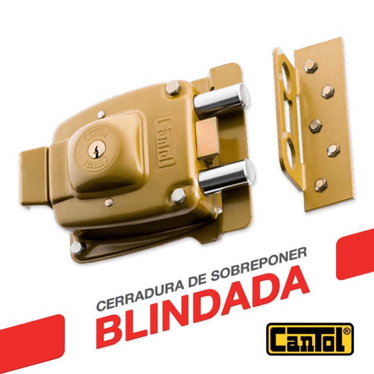 CERRADURA CANTOL 1800 SUPER BLINDADA 3 GOLPES