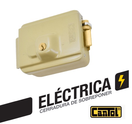 CHAPA ELECTRICA CANTOL CREMA SIN BOTON