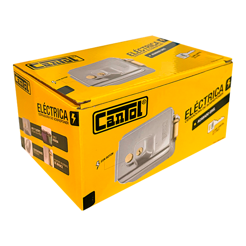 CHAPA ELECTRICA CANTOL GRIS CON BOTON